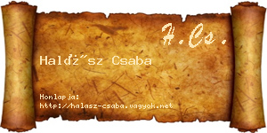 Halász Csaba névjegykártya