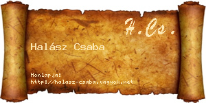 Halász Csaba névjegykártya