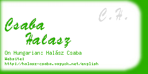 csaba halasz business card